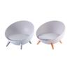 Elevated Cat Bed Stool for Indoor Cats Creative Cat Supplies Round Nordic Hemispherical Sofa Chair with Removable Cushion