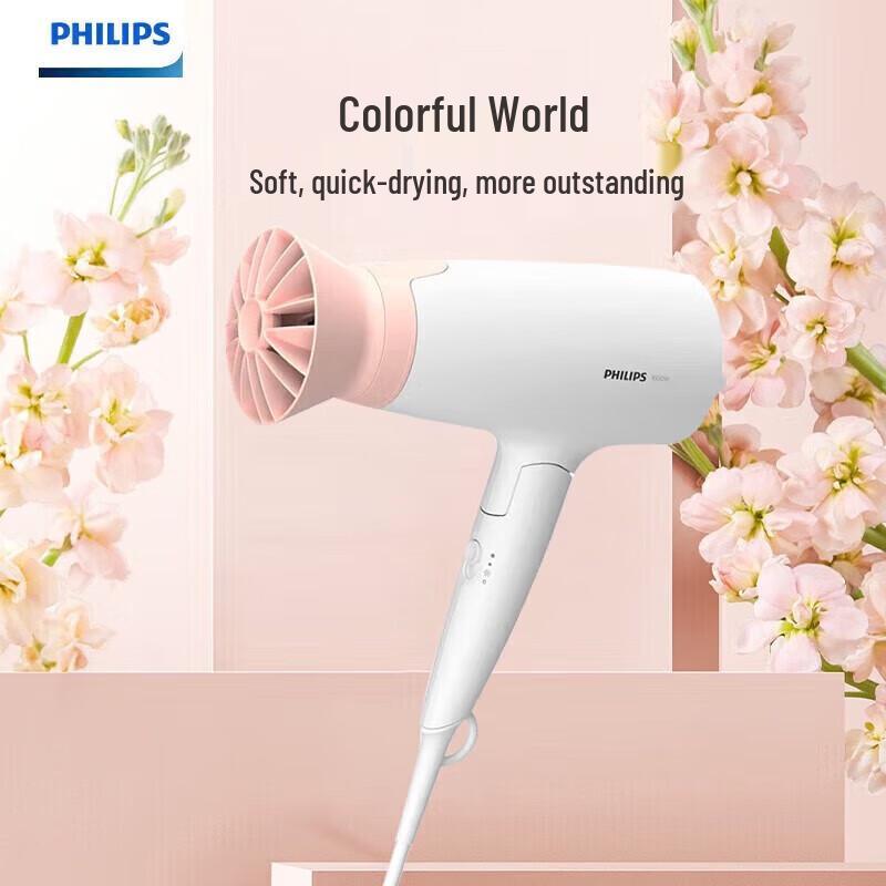 Philips BHD309/05 High-Power Foldable Hair Dryer CN plug (adapter included)