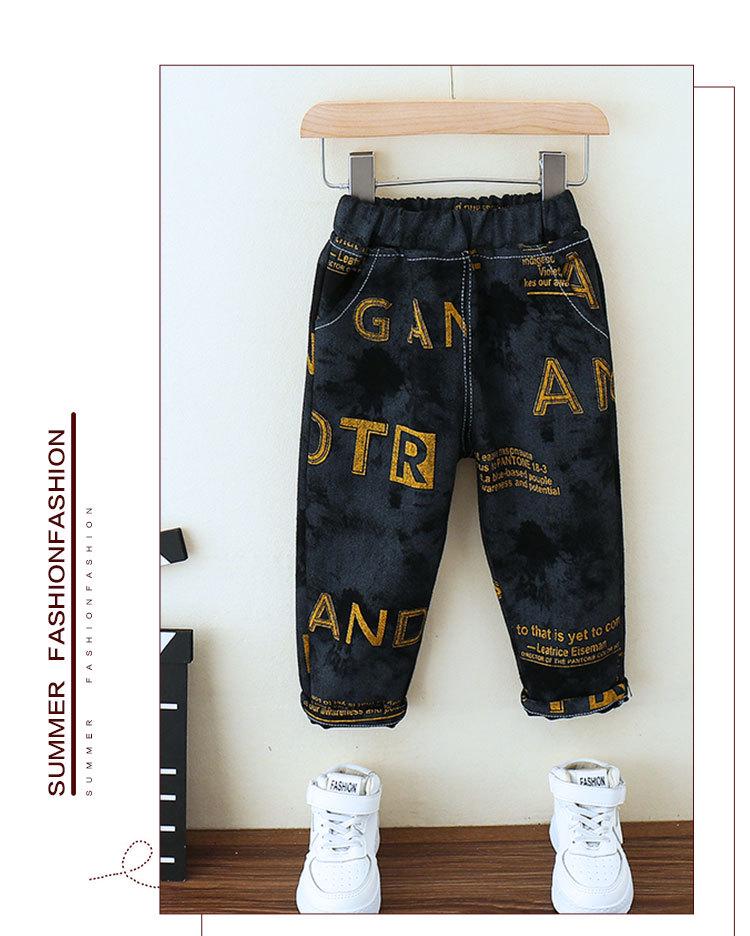Boys' Handsome Trendy Cotton Workwear Set - Autumn Two-Piece for Small and Medium Kids