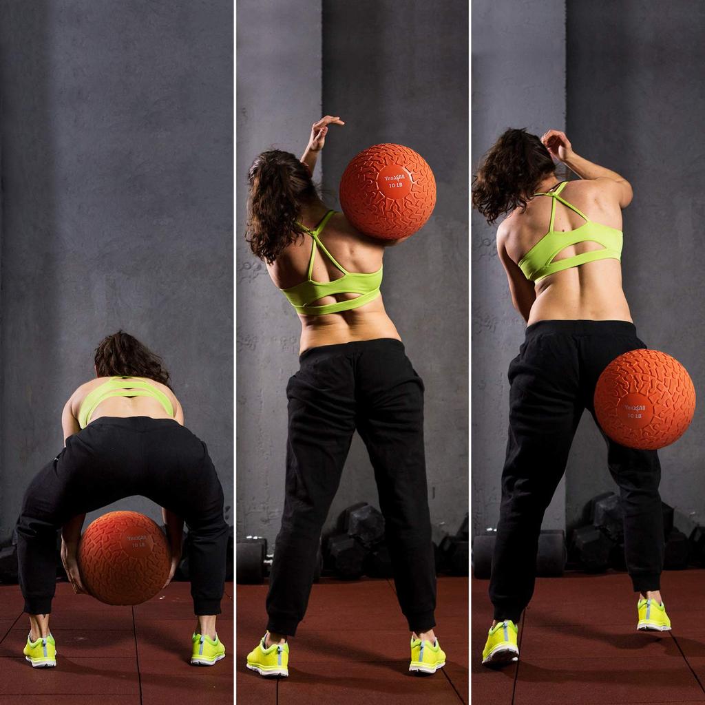 Yes4All Slam Medicine Ball Orange for CrossFit Strength Training Import from B0RJ Workouts, [Official Japan]