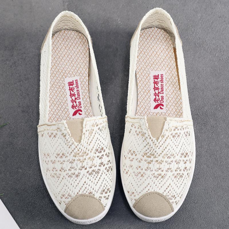 

Летняя новая тканевая обувь женская плоская сетчатая полая обувь-рыбацкая сандалии женская сетчатая обувь обувь на одной педали 35