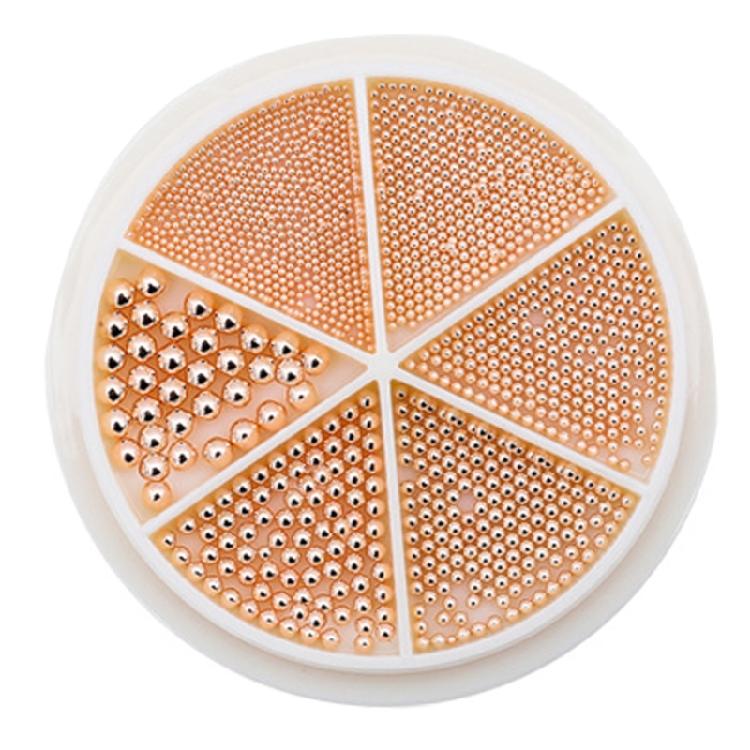 6 Отделений Золотые Серебряные Бусины для Ногтей Металлические Шармы для Нейл-арта Красивые Декорации для Нейл-арта для Поделок Изготовления Украшений