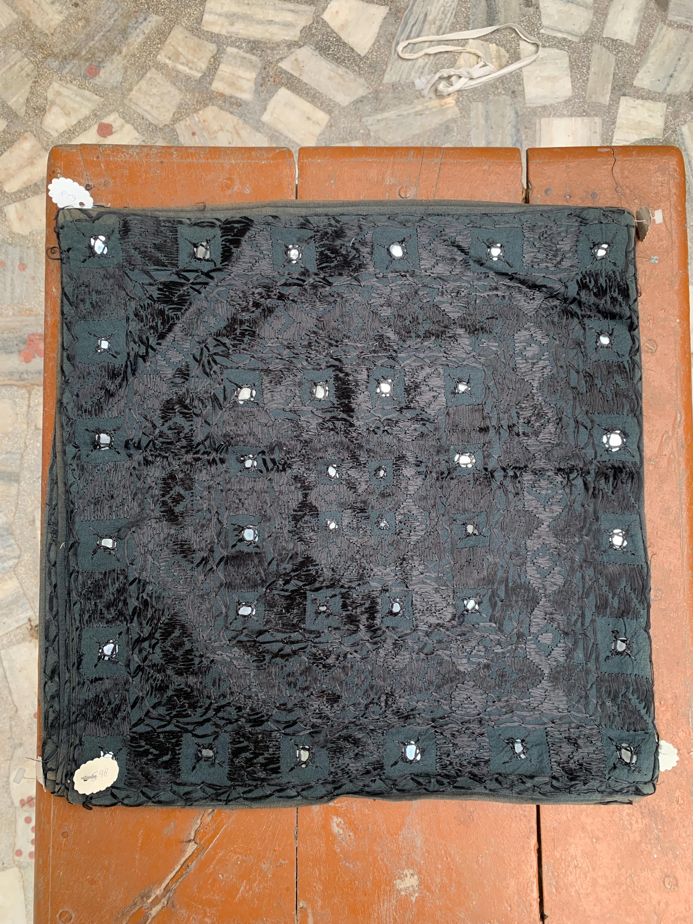 

Hand Embroidered Cotton Pillow Cover: Bohemian Decorative Cushion 40 80X 50 різнокольоровий