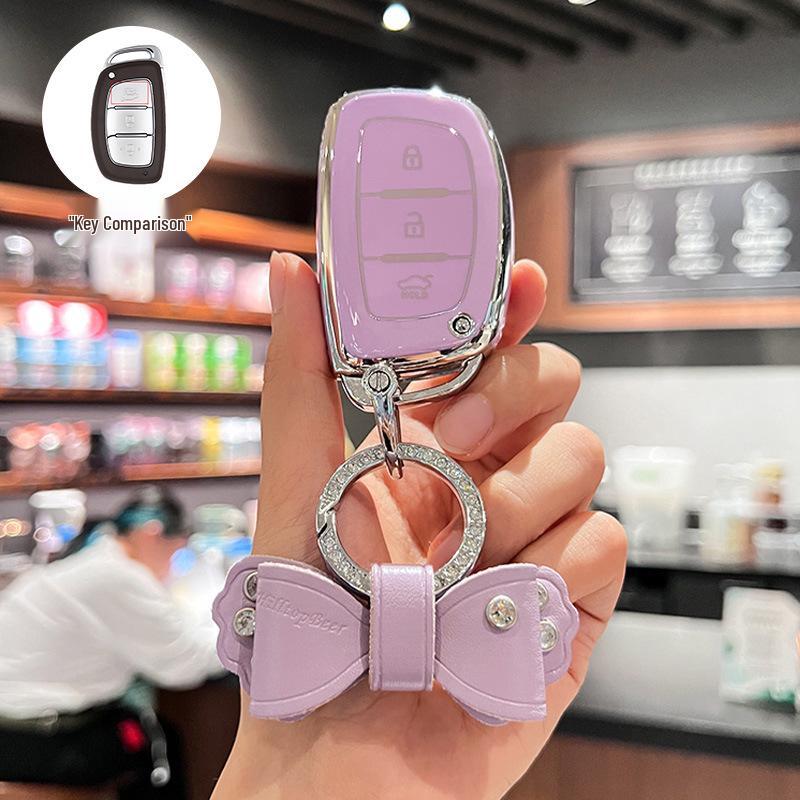 Modern Ix35, Elantra, Santa Fe, and Sonata Key Cover with Buckle