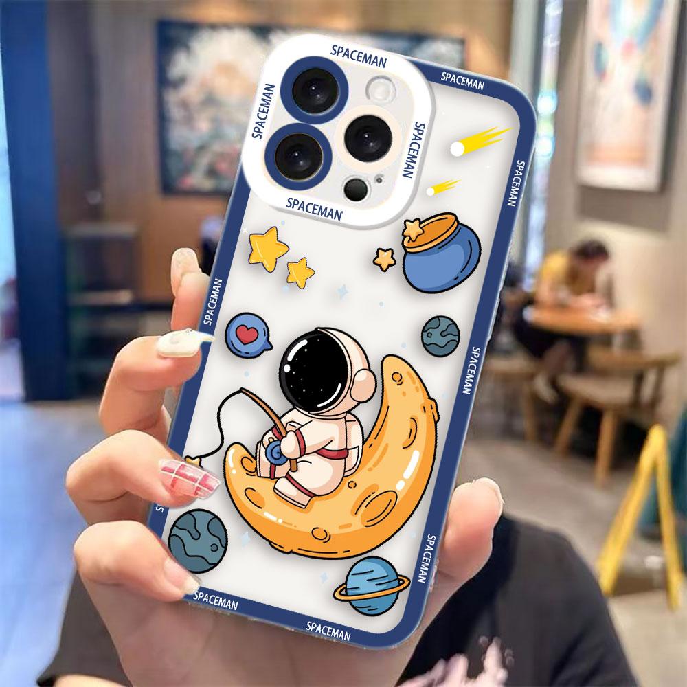 

Astronaut Space Spaceman Clear Phone Case For Samsung Galaxy S26 S25 S24 S23 S22 S21 S20 FE S10 PLUS S30 S11E ULTRA EDGE Case Samsung S25EDGE5G