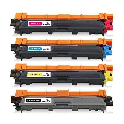 ONINO Compatibles 4-Pack Toner Cartridges TN-241 TN-245 Replacement for HL-3140CW HL-3150CDN HL-3150 HL-3170CDW DCP-9015 DCP-902