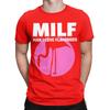 Unisex Milf Unisex I Love Flamingos Funny Milf Humour T Shirt Cotton Clothes Leisure Short Sleeve Crewneck Tee Shirt Birthday Tshirt