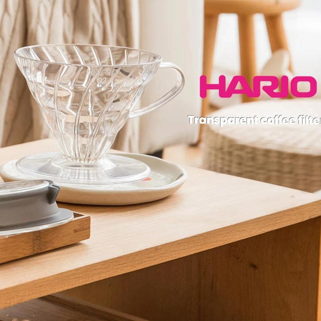 HARIO V60 Heat-Resistant Resin Pour-Over Coffee Filter Cup, Coffee Filter, Pour-Over Coffee Filter Mesh, Size 02