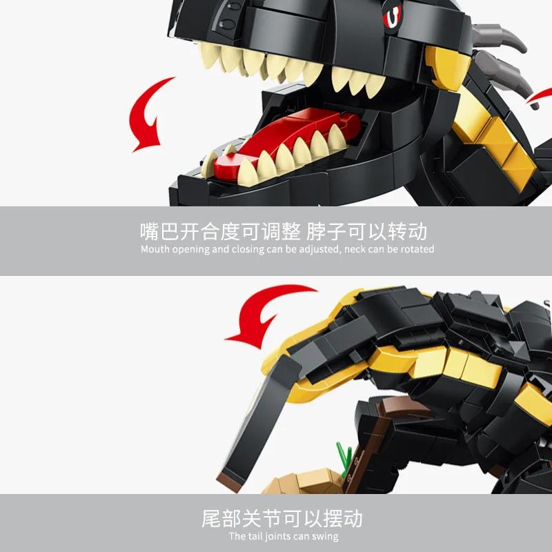 MOC Technology Velociraptor Building Blocks Jurass Indominus Park Dinosaurs World Bricks Creative Toy for Boys and Blocks Fans