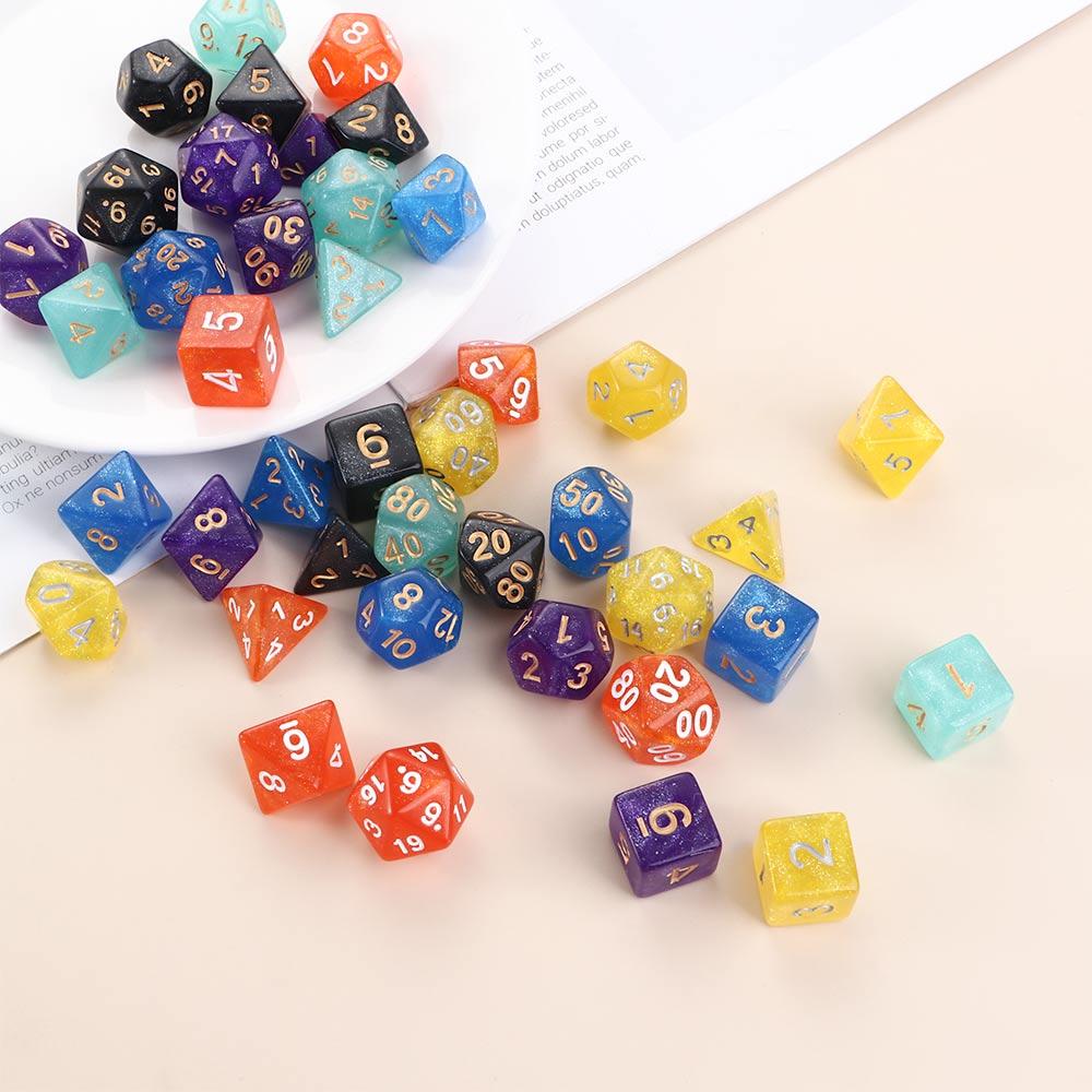 Desktop Board Games Family Party Galaxy Dice Polyhedral Dice Set Dice Star Shine Dice Set