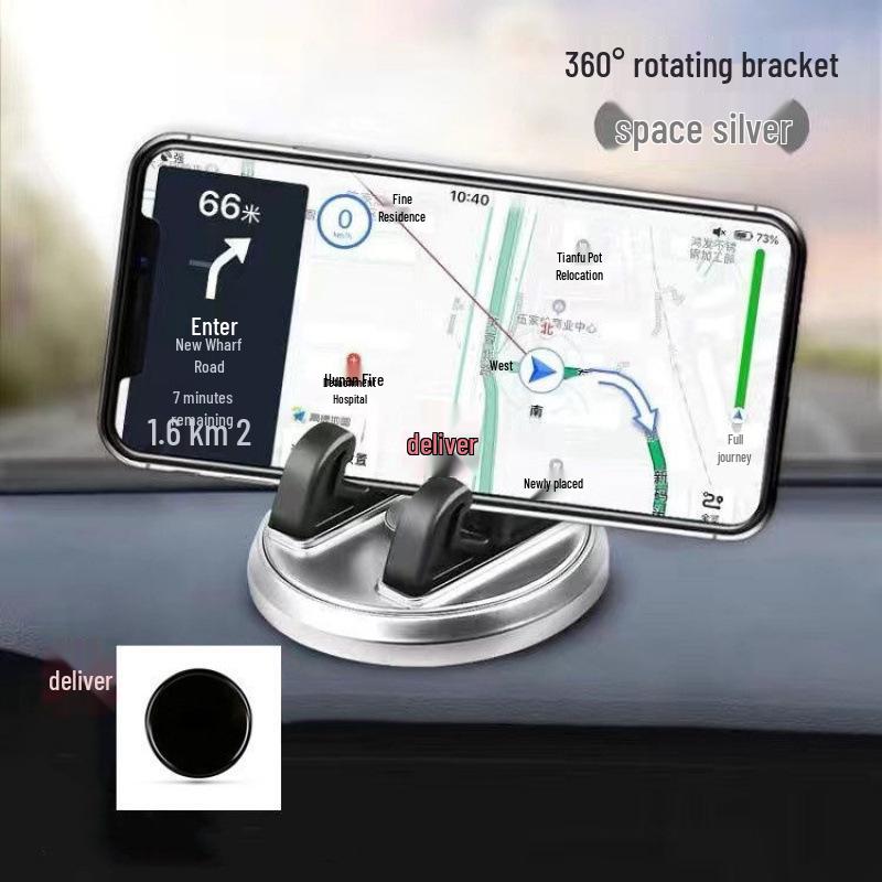 360° Rotating Silicone Car Mount for Mobile Phones