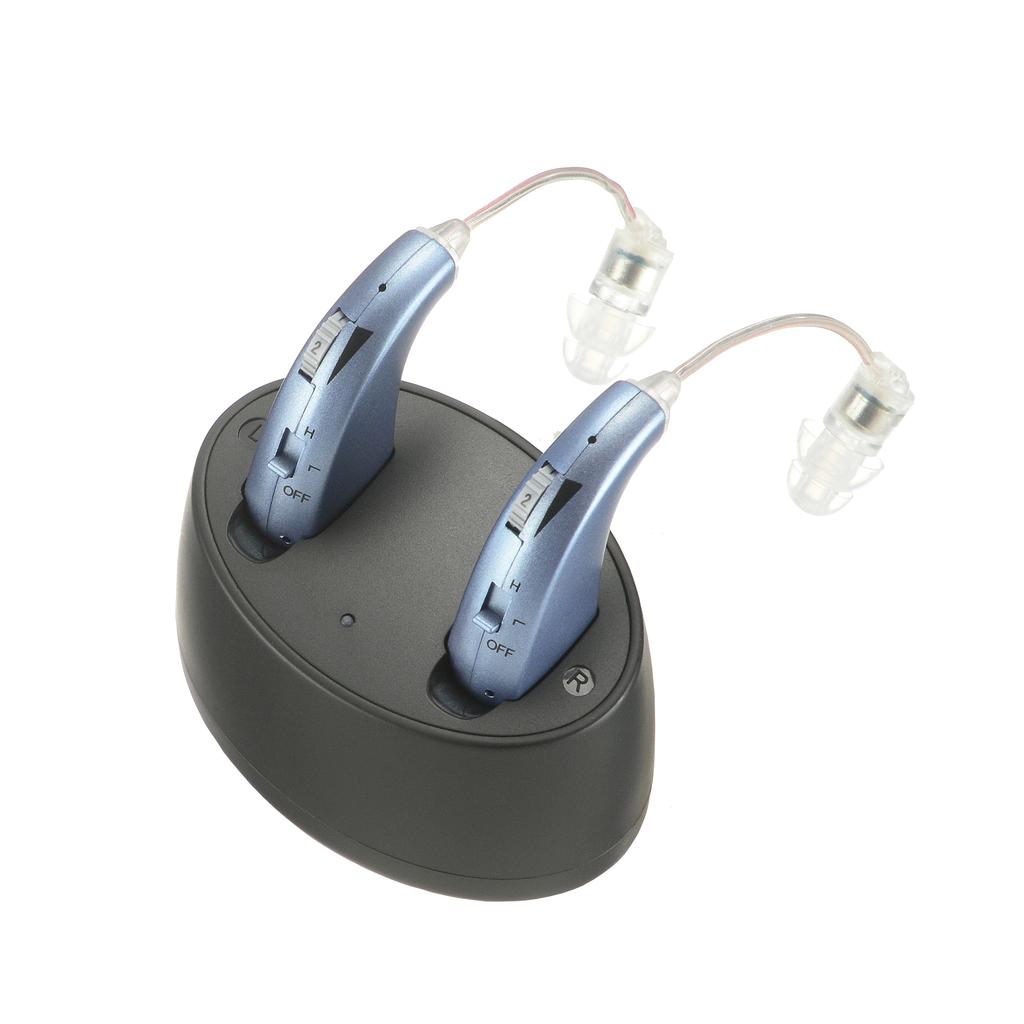 Wireless rechargeable hearing aids for seniors with noise reduction and magnetic charging case, advanced digital hearing aids