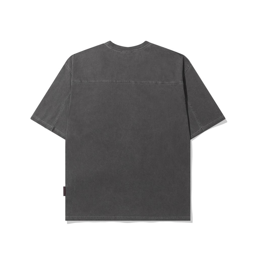 PSSHOPPER Pigment Back Cut Short Sleeve [Dark Gray]