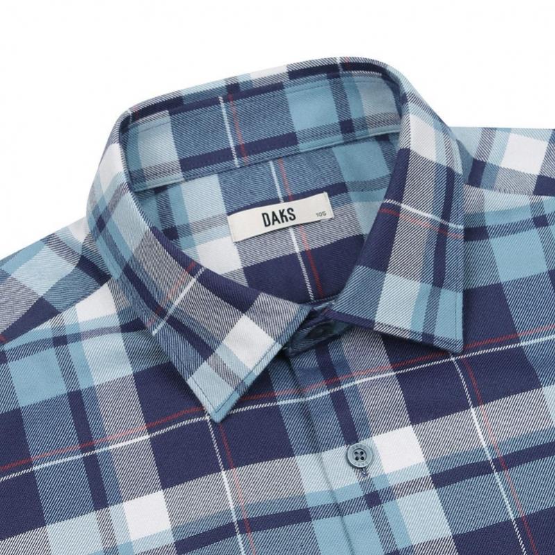 Daks Medium Check Fleece Regular Fit Casual Shirt Dmw3shcl122n1