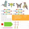 4Pcs Diamond Painting Wind Chime Keychain Hummingbird Dragonfly Butterfly Rhinestone Suncatcher Art Pendant Garden Hanging Decor