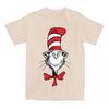 Der Kater mit Hut Cartoon Druck T-Shirt Kurzarm Baumwolle Locker T-Shirts Streetwear Unisex Rundhals Manga Grafik T-Shirts