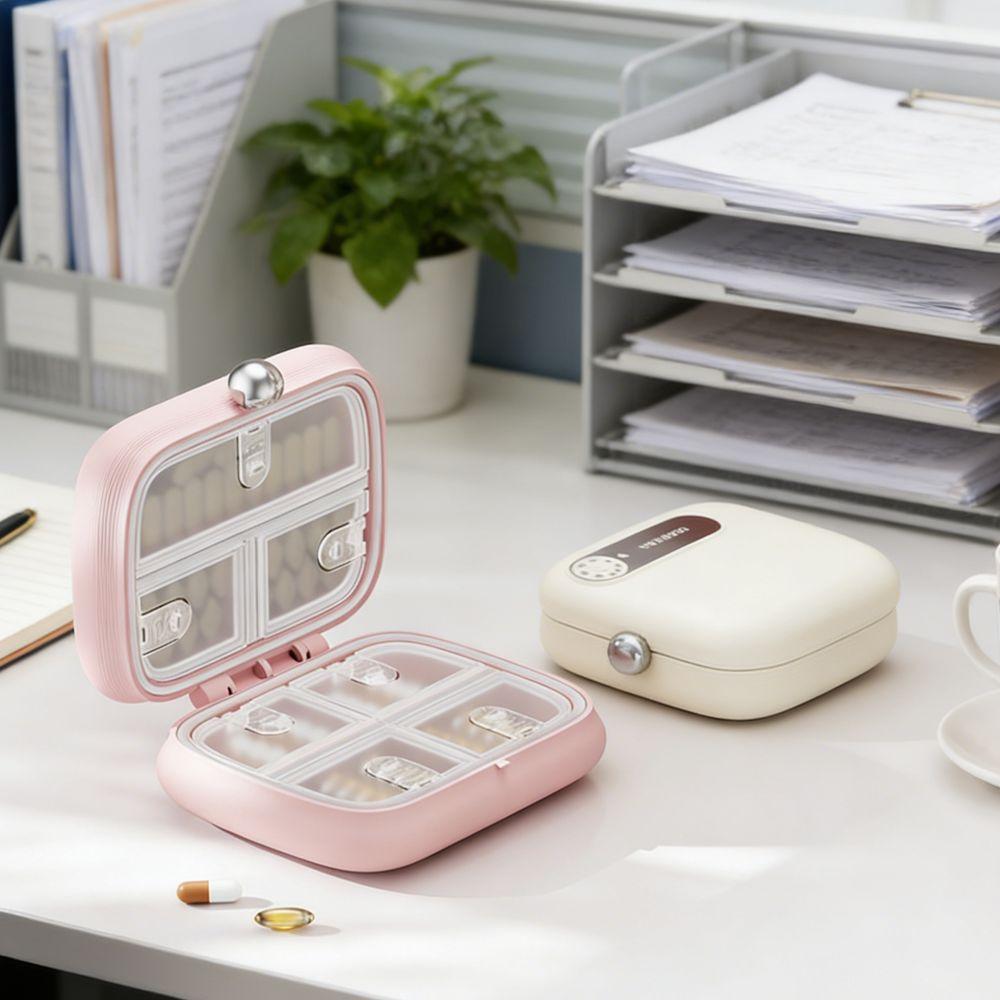 Mini 7 Grids Pill Box Sealed Pill Dispenser Multi-functional Medicine Box  Business Trips