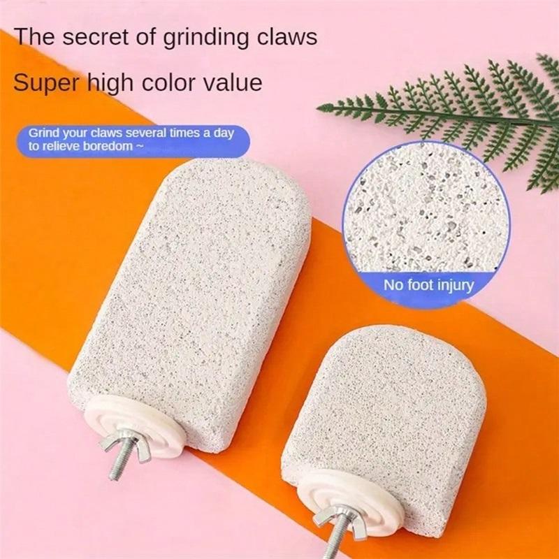 Parrot Bird Stand Claw Grinding Perch High Color Value Safe for Birds Ideal for Cage Decoration and Claw Maintenance