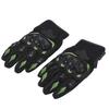 Pair Riding Gloves Outdoor Touch Screen Motorcycle Racing for Men Woman Black and Green M