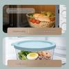 Microwave-Safe Glass Fresh-Keeping Bowl with Lid for Steaming and Cooking.