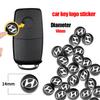 14mm 2/5/10Pcs Car Key Emblem Stickers Auto Control Key Logo Decals For Hyundai Tucson I10 I20 I30 Santa Fe Sonata Azera Accent E4