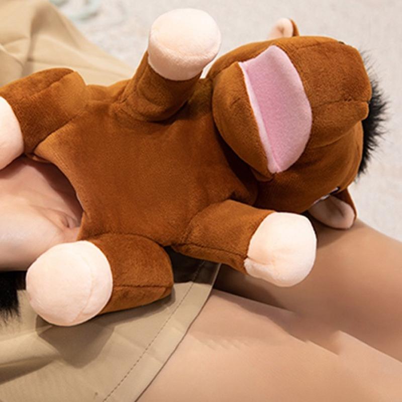 Cartoon Horse Plush Toy Hand Puppet With Open Mouth Flexible Jaw Creative Stuffed Animal For Children A2UB