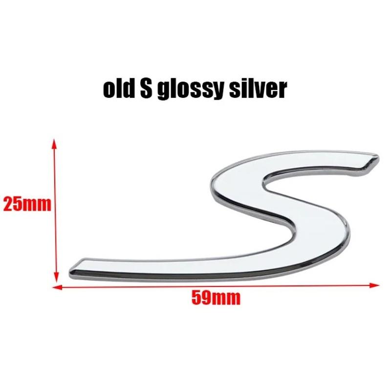 1pcs 3D S Car Emblem Badge Sticker Styling Accessories