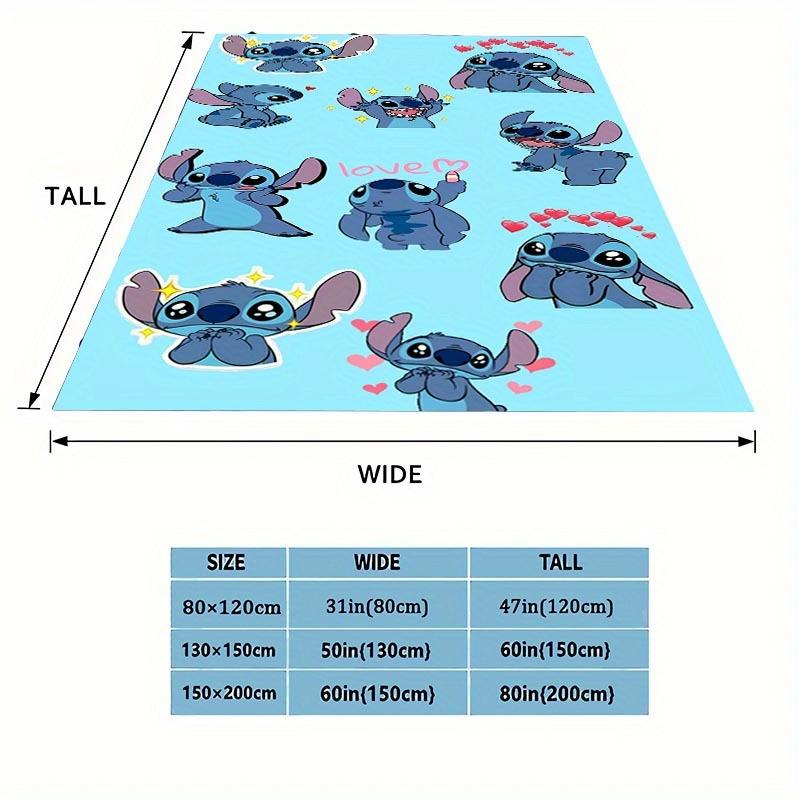 1pc Stitch Printing Blanket - Soft, All-Season Throw for Office Blanket, Personalized Gift with Adorable Cartoon Design