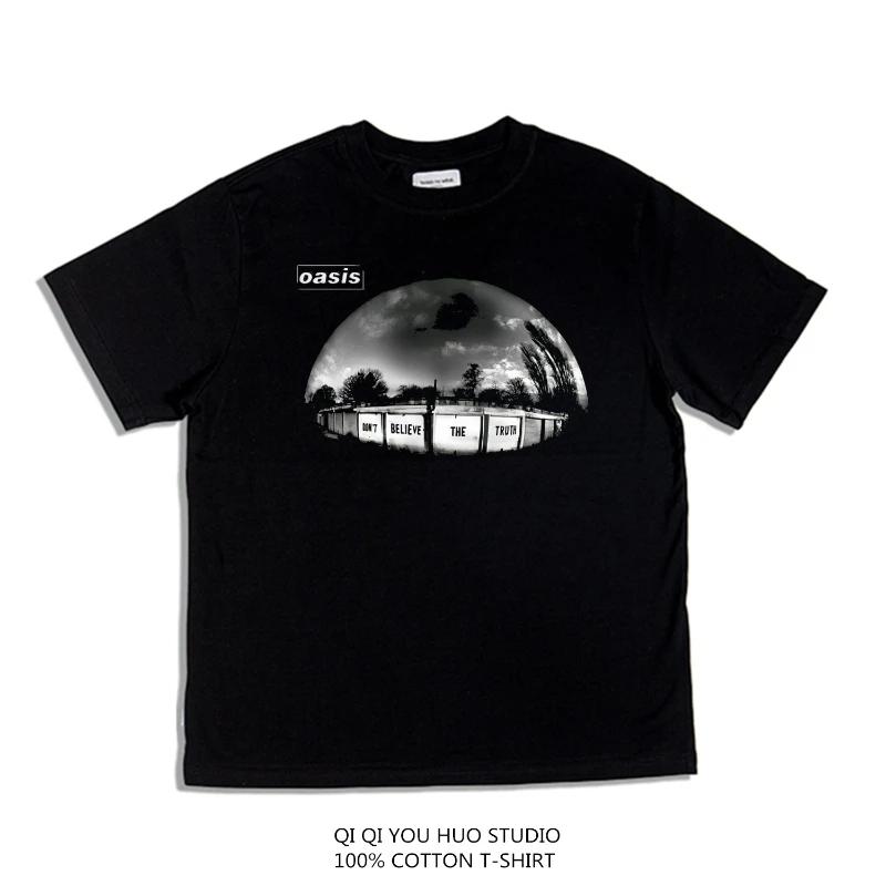 2025 Oasis Hot Sale Men Women Short Sleeve T Shirt Fashion Print Brand Tshirt Summer Classic Cotton T-Shirt Unisex Clothes Tee