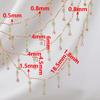 1Meter 0.5Meter Green Glass Lantern Beads Crystal Charm Copper Chain DIY Necklace Bracelet Beaded Chain Jewelry Making Materials
