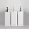 Magnetic 2-Way Dispenser 3-Pack - Shampoo, Conditioner, Foam - Tower - White