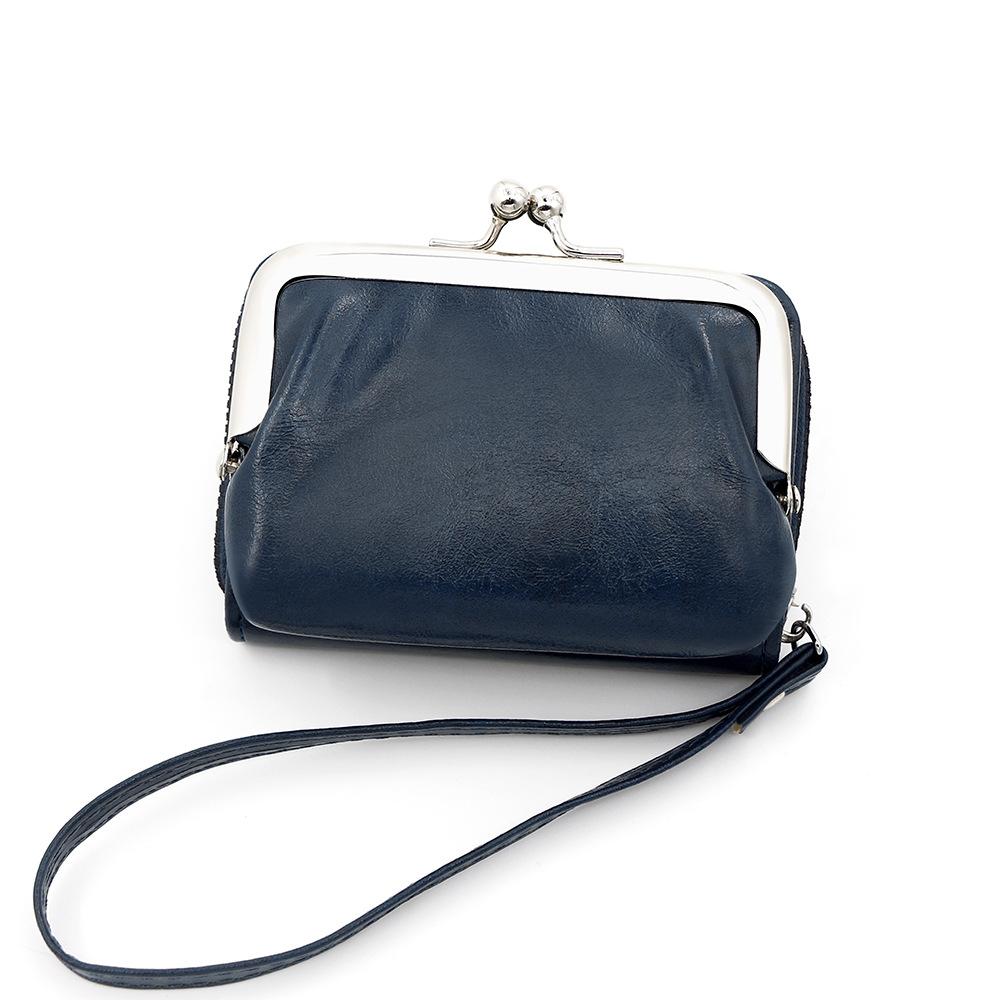 Dámská stylová peněženka se zapínáním na patentku, kapsa na mince na zip, organizér na karty, psaníčko