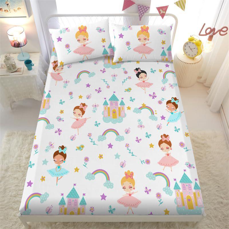 Butterfly Pattern Bed Hat Three-Piece Digital Printing Bedding Bed Hat Three-Piece Set Children And Adults
