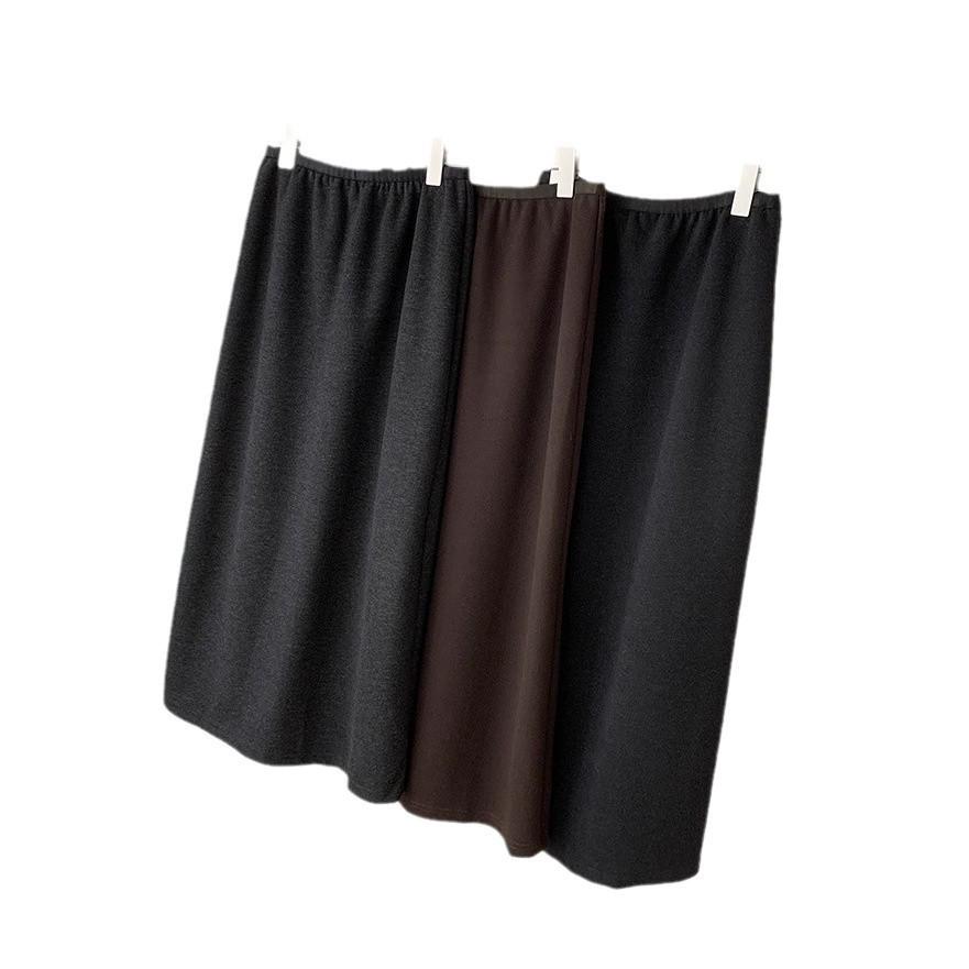 Spring Arrives Early: 2024 A/W Korean High Waist Wool-Blend Slit Midi Skirt
