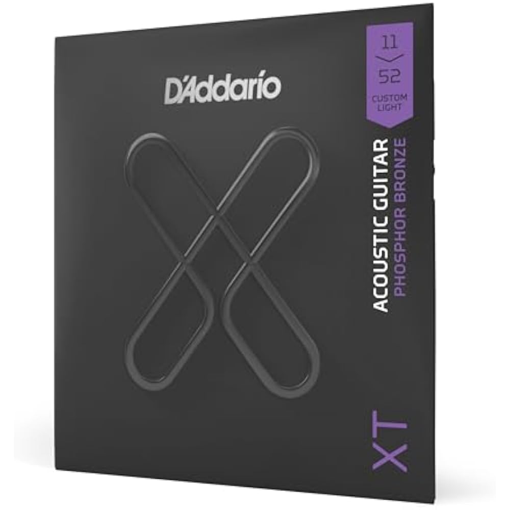 D Addario Daddario Acoustic Guitar Strings XT Coated Strings Phosphor Bronze Custom Light .011-.0...