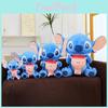 Stitch Plush Toy With Embracing Flower Design For Valentines Gift