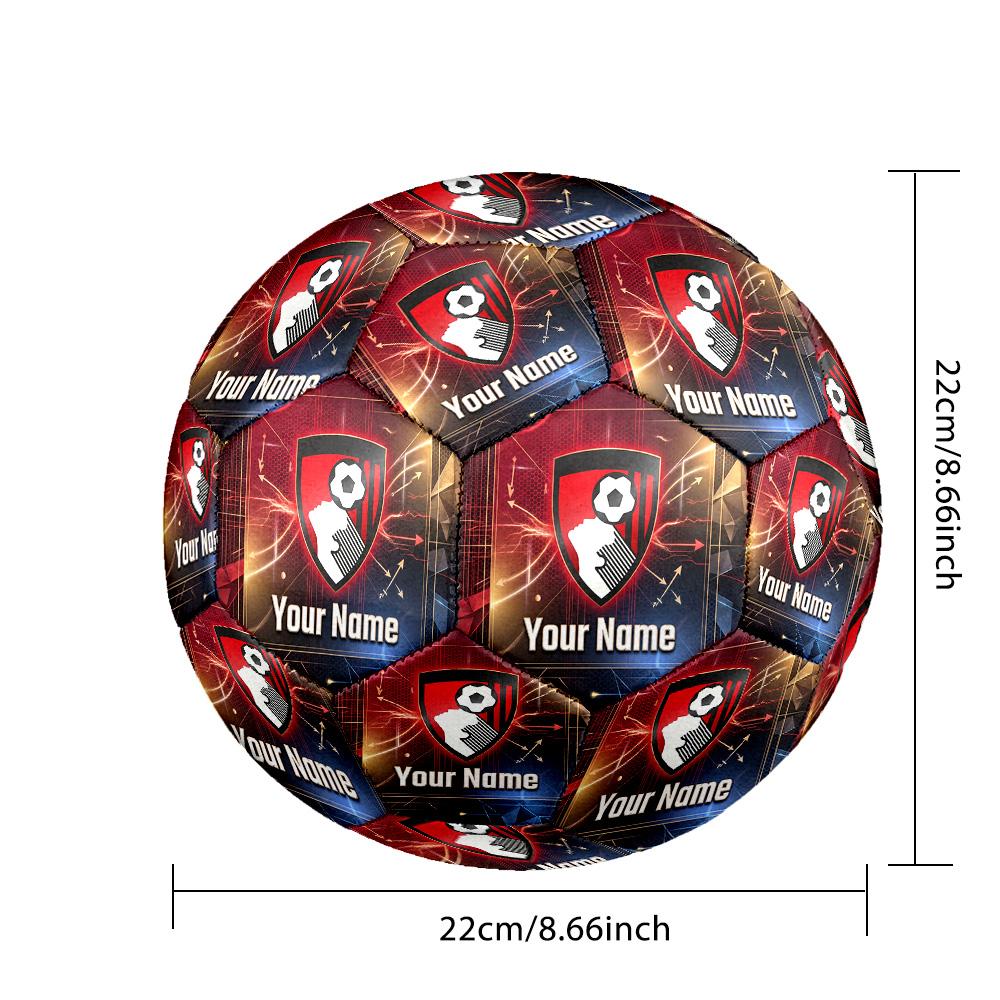 Personalized Size 5 Football Bournemouth Football Pattern Outdoor Game Sports Ball Gift