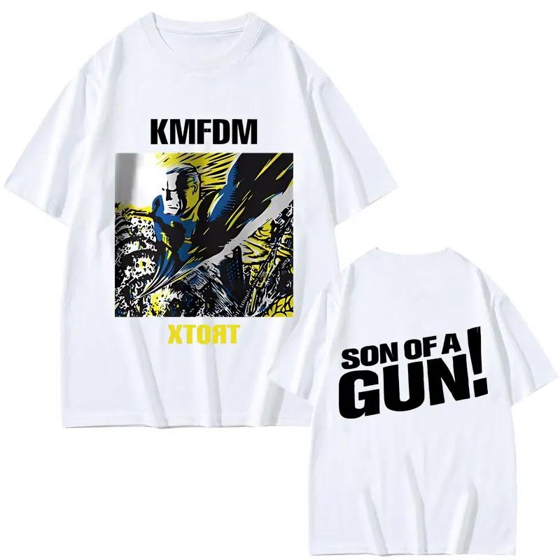 2026summer Rock Band KMFDM XTORT Doublesided Printed Tshirt Mens Fashion Pure Cotton Retro Gothic Street Casual Loose Tshirt