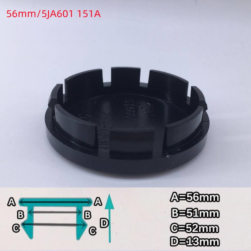 Para Alfa Romeo 4 Piezas 56mm Tapacubos Negro para Alfa Romeo GTAM Giulietta GT Mito Brera Giulia- Cubierta de Tapacubos con Logo de Rueda de Coche Modi