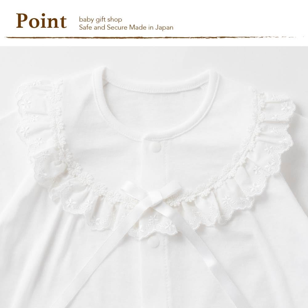 Cream de Coco Cotton Lace Ceremony Dress Set and for Newborns and Made in Sizes Product 63564SOW 3-Piece (Two-Way All, Hat, Afghan) Babies.