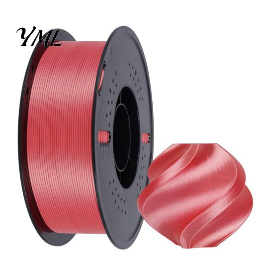 Smooth Finish Filament Silk PLA 3D Printer Filament, 1.75mm 1kg Spool for FDM Accessory Printers, Shiny Metallic DIY Ornaments and Models Satin