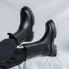 England Stil Herrenstiefel schwarz Tide weiches Leder Plateauschuhe Bühne Nachtclub Kleid hohe Stiefel gutaussehend Chelsea lang botas mans