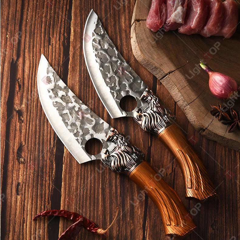 Handmade Forged Kitchen Knife Meat Cutting Knives Boning Knife Multifunctional Kitchen Knives Forge Knives Slicing Knife