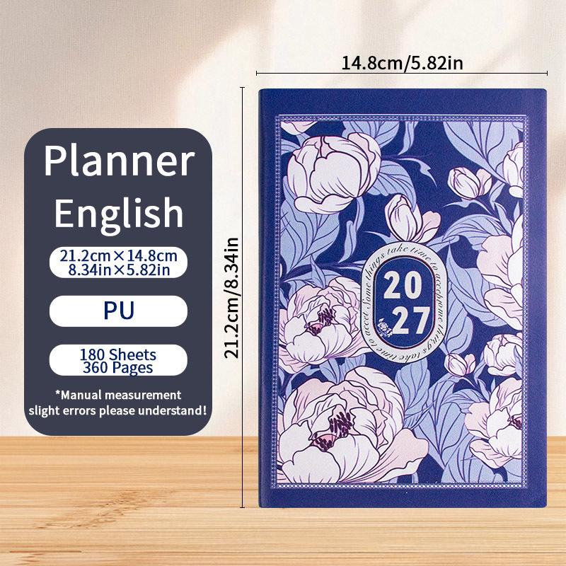 2027 English A5 Daily Planner with Custom Logo