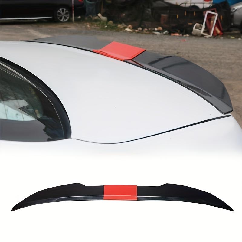 Universal Three-Section Car Spoiler No-Drill Adhesive Adjustable ABS Blade Spoiler Trunk Roof Spoiler Wing Modification Sport красный