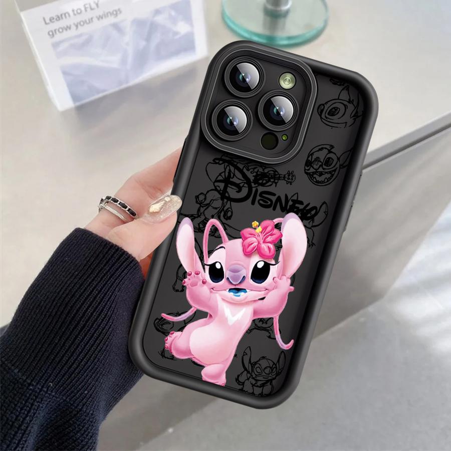 Cartoon Stitch Cool Phone Case for Apple iPhone 15 16 Pro Max 13 14 Plus 12 11 Pro Plus Matte