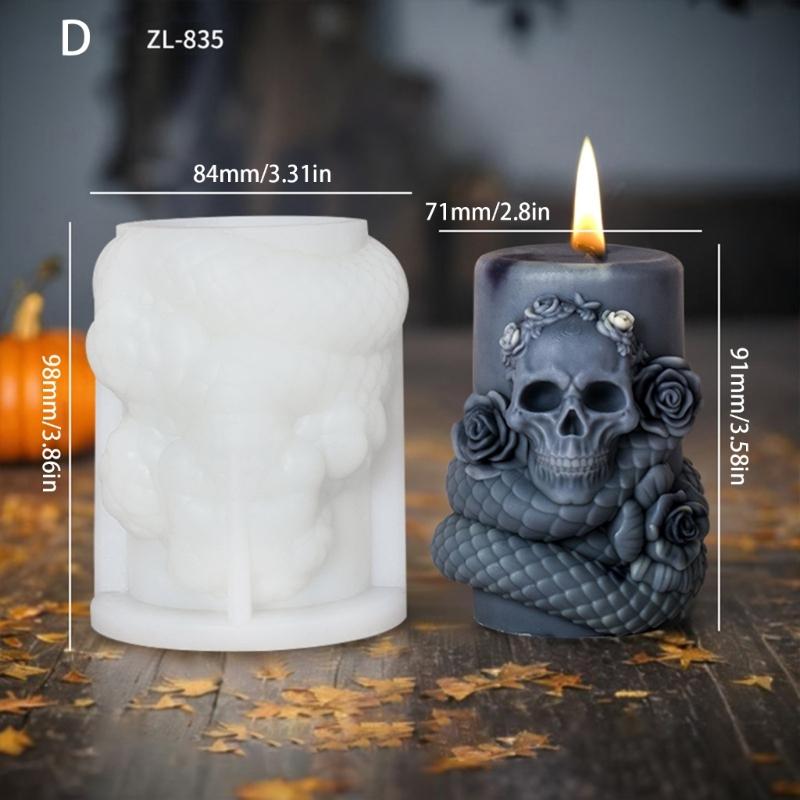Rotating Snake Candle Molds Casting Molds Silicone Mould Cylindrical Snake Epoxy Resin Molds Candle Making Molds