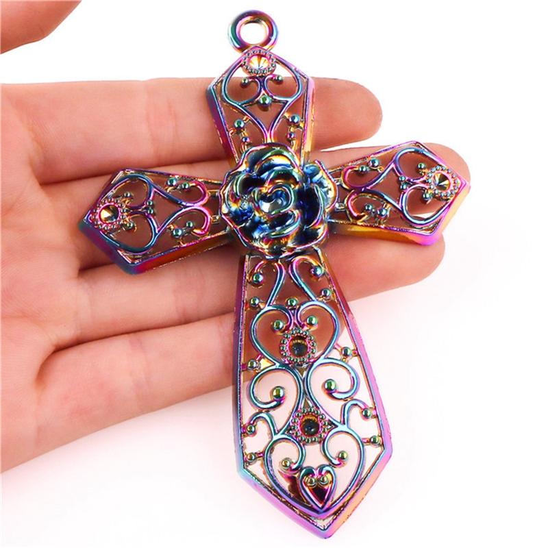 2Pcs Rainbow Animal Charms For Jewelry Making Supplies Elephant Leopard Butterfly Charm Pendant Handmade Accessories Fatima Hand