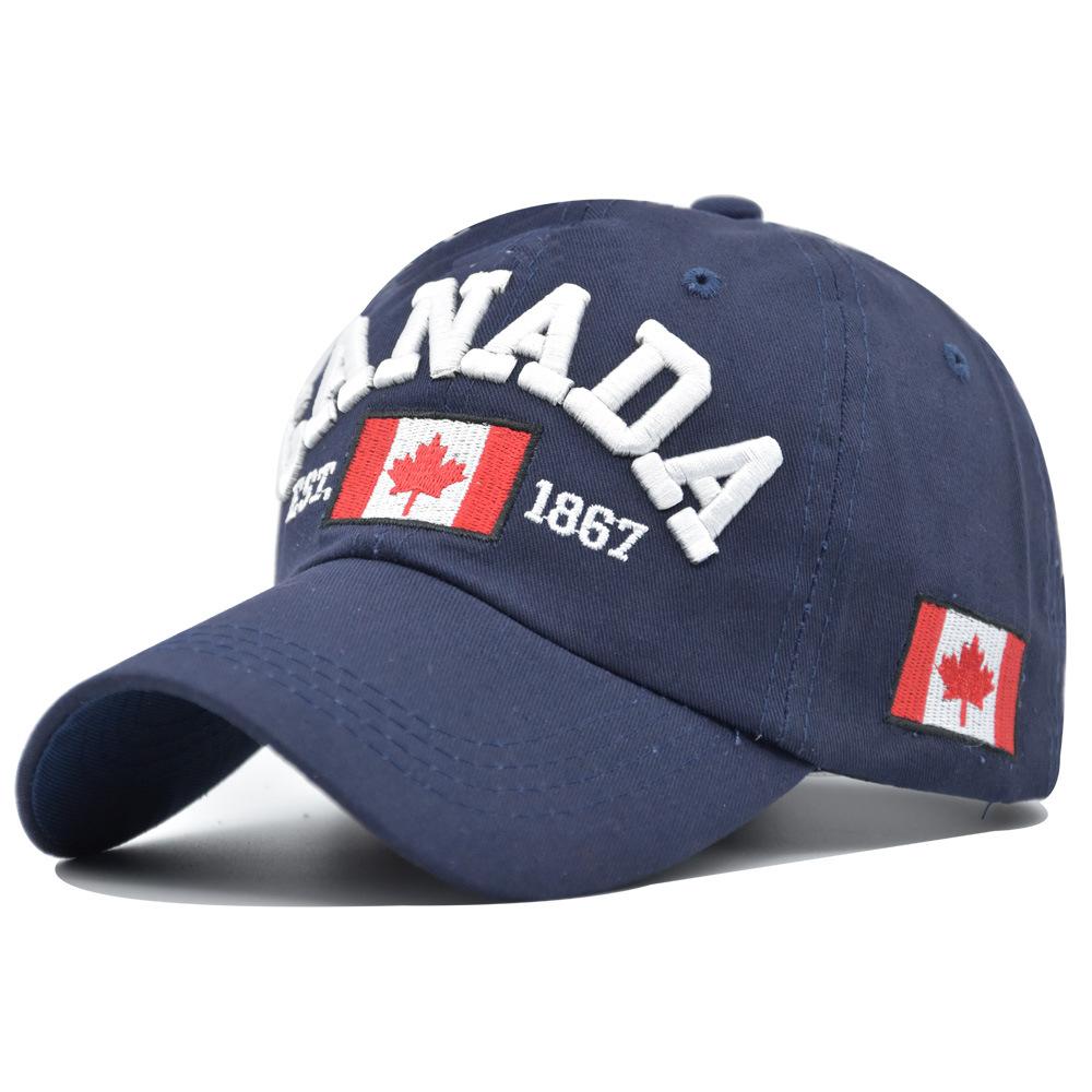 Cotton Canada Baseball Cap Flag Of Canada Hat Snapback Adjuatable Mens Baseball Caps Gorras Latest Fashion Trend 54-60CM