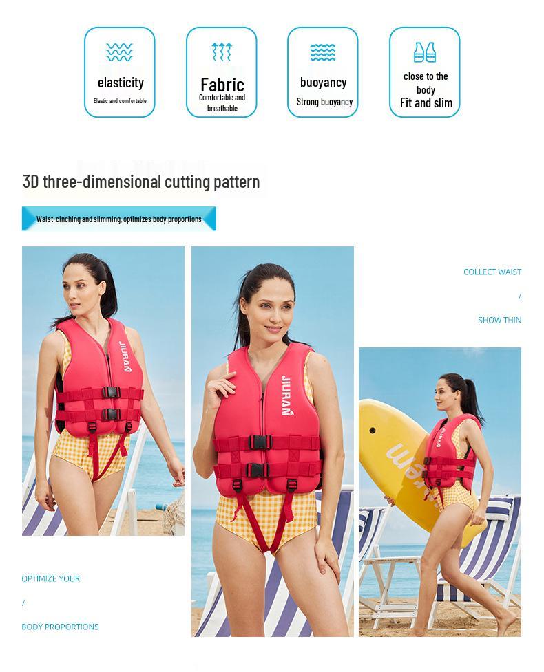 Adult High Buoyancy Life Vest for Swimming and Motorboat Rescue